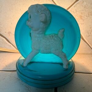 Vintage Lamb Night Light for Baby Nursery 1950s